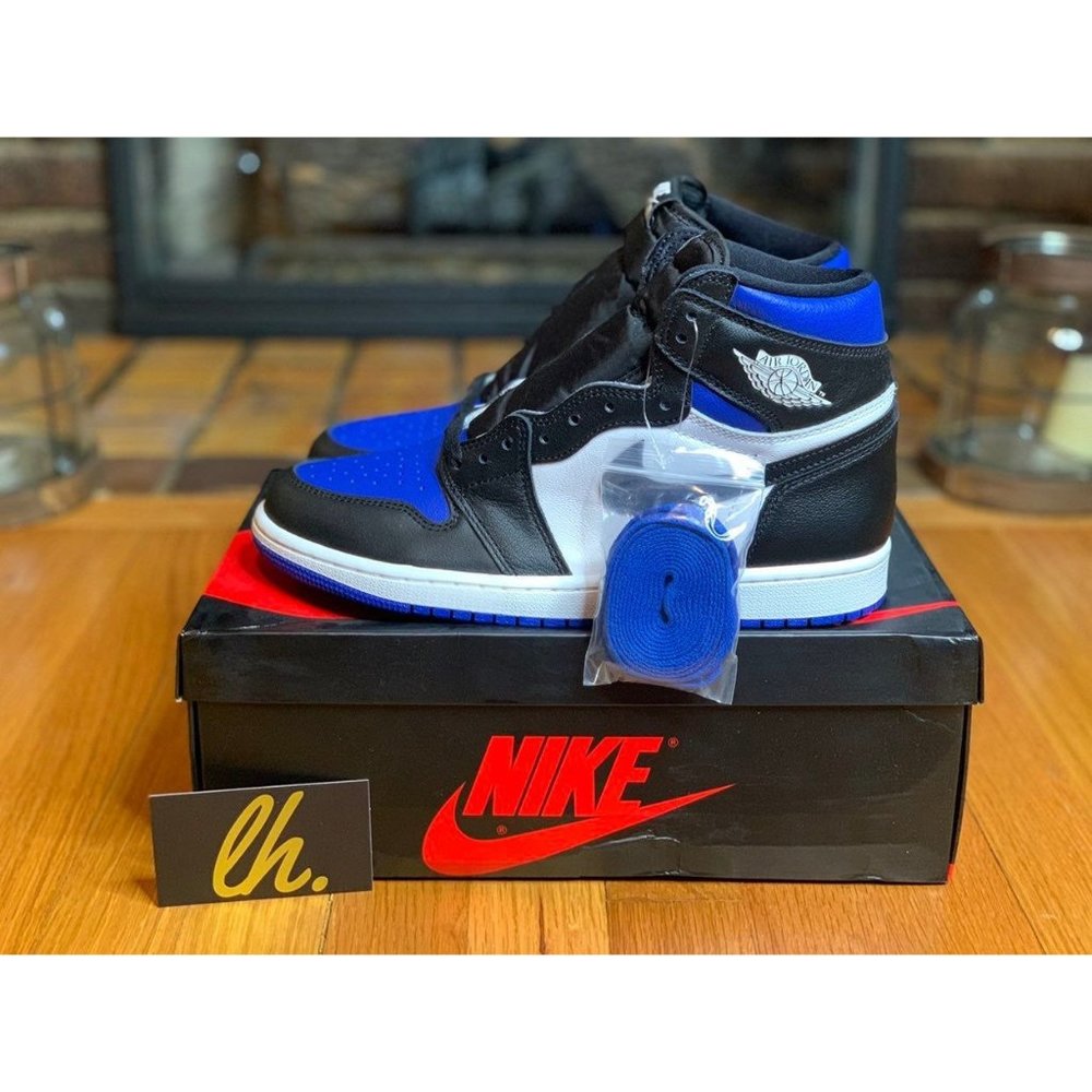 Sz 8 Air Jordan 1 Retro High "Royal Toe"